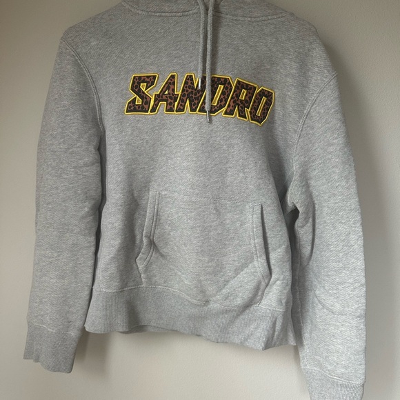 Cozy Sandro Gray Hoodie Sandro size 2 (m) - Picture 1 of 4